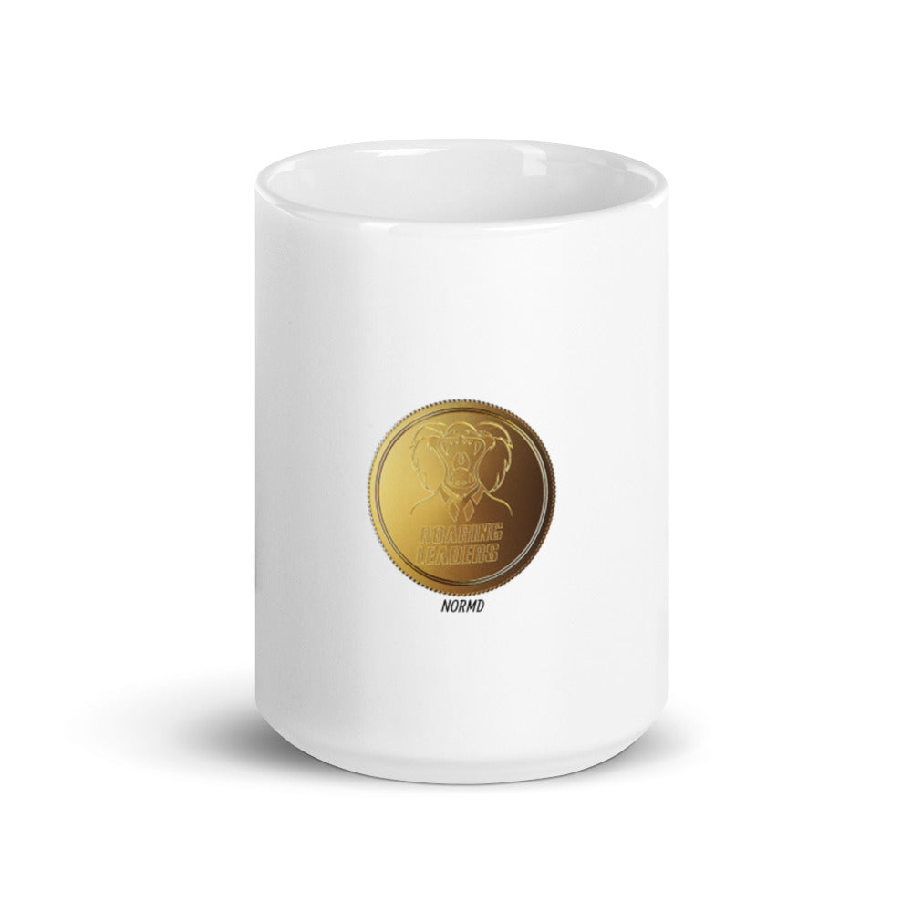 Roaring Leaders NFT - Fund Token: White glossy mug
