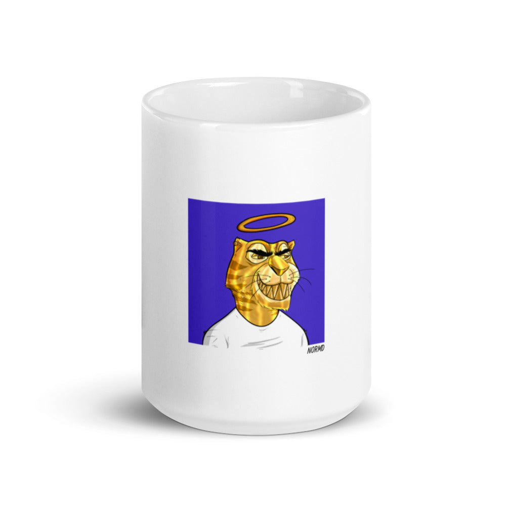 Roaring Leaders NFT - Leader #1597: White glossy mug