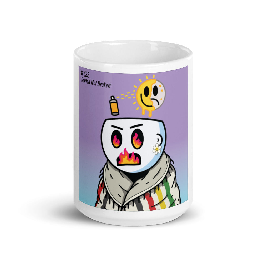Dented Not Broken - #632 White glossy mug