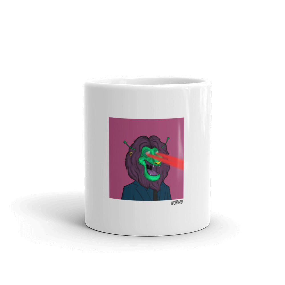 Roaring Leaders NFT - Leader #3202: White glossy mug