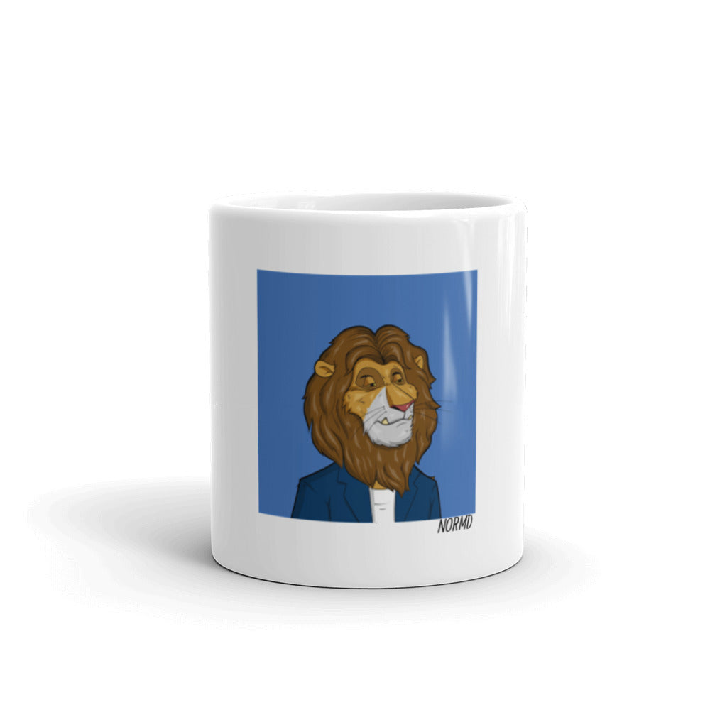 Roaring Leaders NFT - Leader #6080: White glossy mug