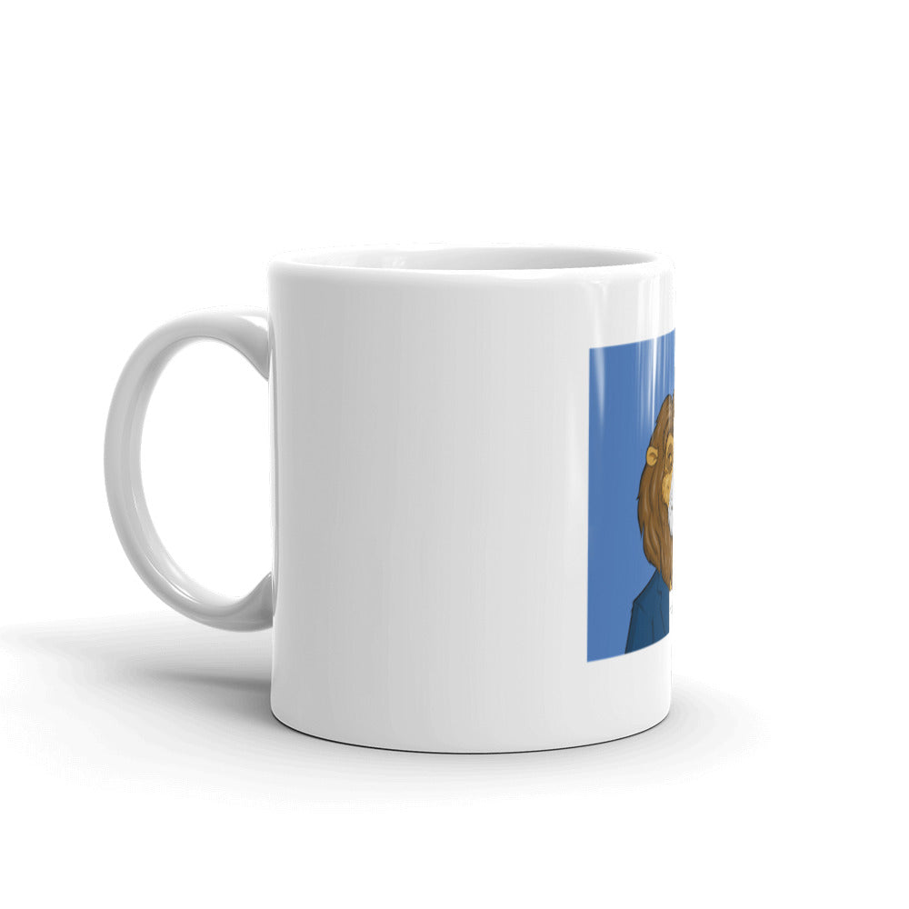 Roaring Leaders NFT - Leader #6080: White glossy mug