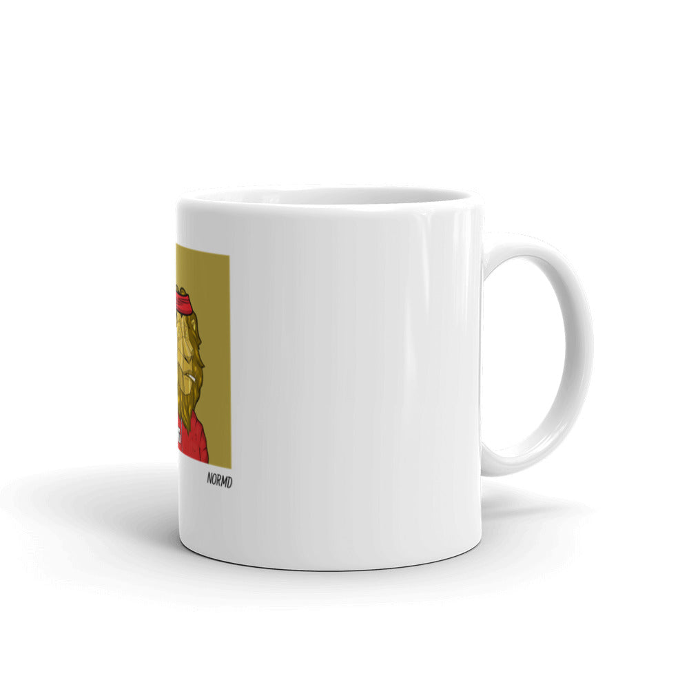 Roaring Leaders NFT - Roaring Leader #313: White glossy mug