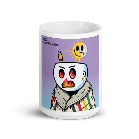 Dented Not Broken - #632 White glossy mug