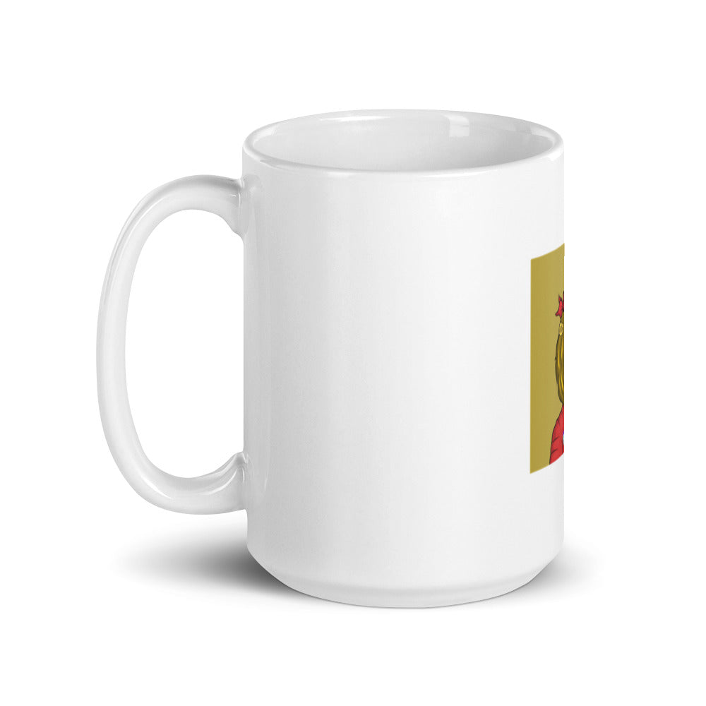 Roaring Leaders NFT - Roaring Leader #313: White glossy mug
